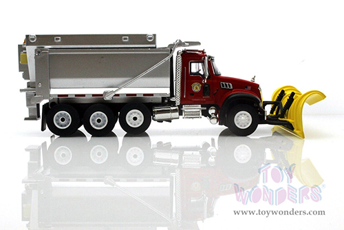 Greenlight - Mack Granite Dump Truck with Snow Plow & Salt Spreader - Arlington Heights, Illinois Public Works (2019, 1/64 scale diecast model car, Red/Silver) 30336/48